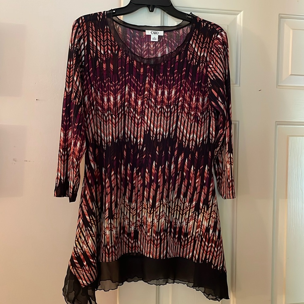 Cato Black and Brown Top
